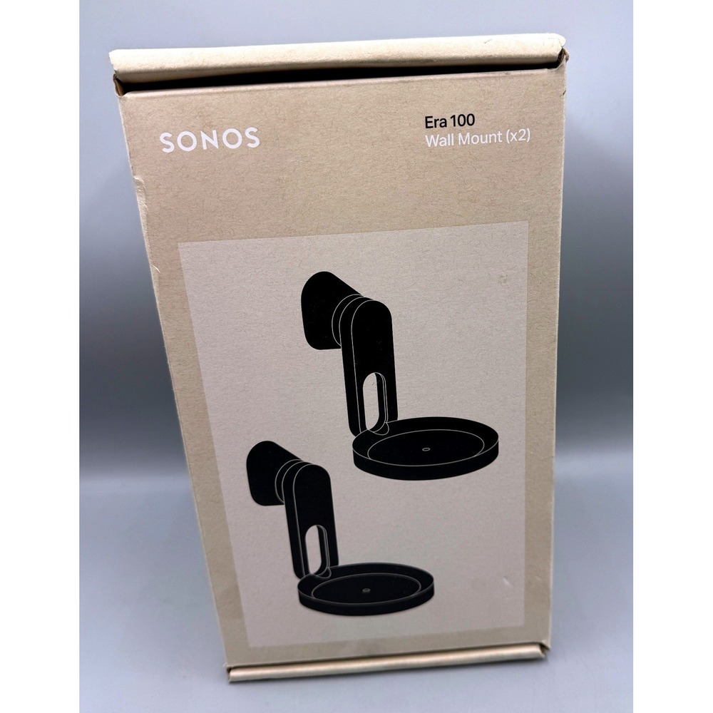 Sonos Era 100 Wall Mount Set of 2 Black Speaker Brackets E10MPWW1BLK